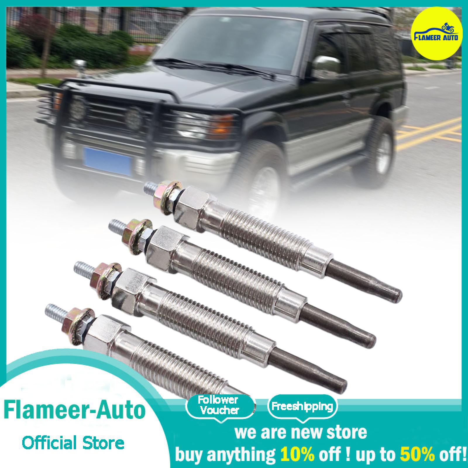 Flameer 4x Diesel Heater Glow Plug Car Accessories ME203754 Diesel Glowplug Replacing