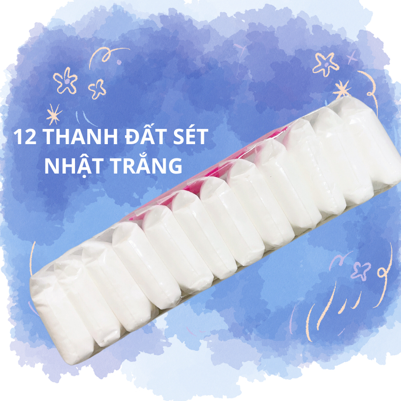 Bộ 12 gói đất sét nhật làm slime siêu nhẹ - thủ công - soft clay - nguyên liệu làm slime