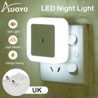 Auoyo LED Bed Light Mini Wall Lights Auto On/Off Night Lights Bedside Lamp Bedroom Nightlight Smart Lighting Energy Saving Light Plug & Play for Bathroom Hallway Pathway Toilet