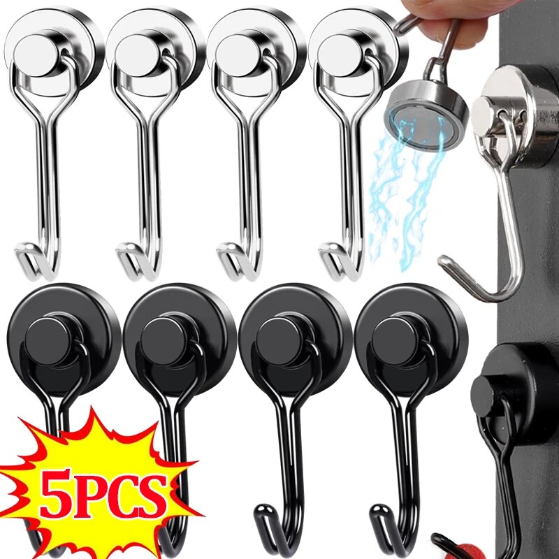 1/5 cái móc nam châm mạnh móc khả năng chịu tải thực tế móc đa năng lưu trữ cho nhà bếp Thanh Lưu trữ chìa khóa áo khoác cốc treo