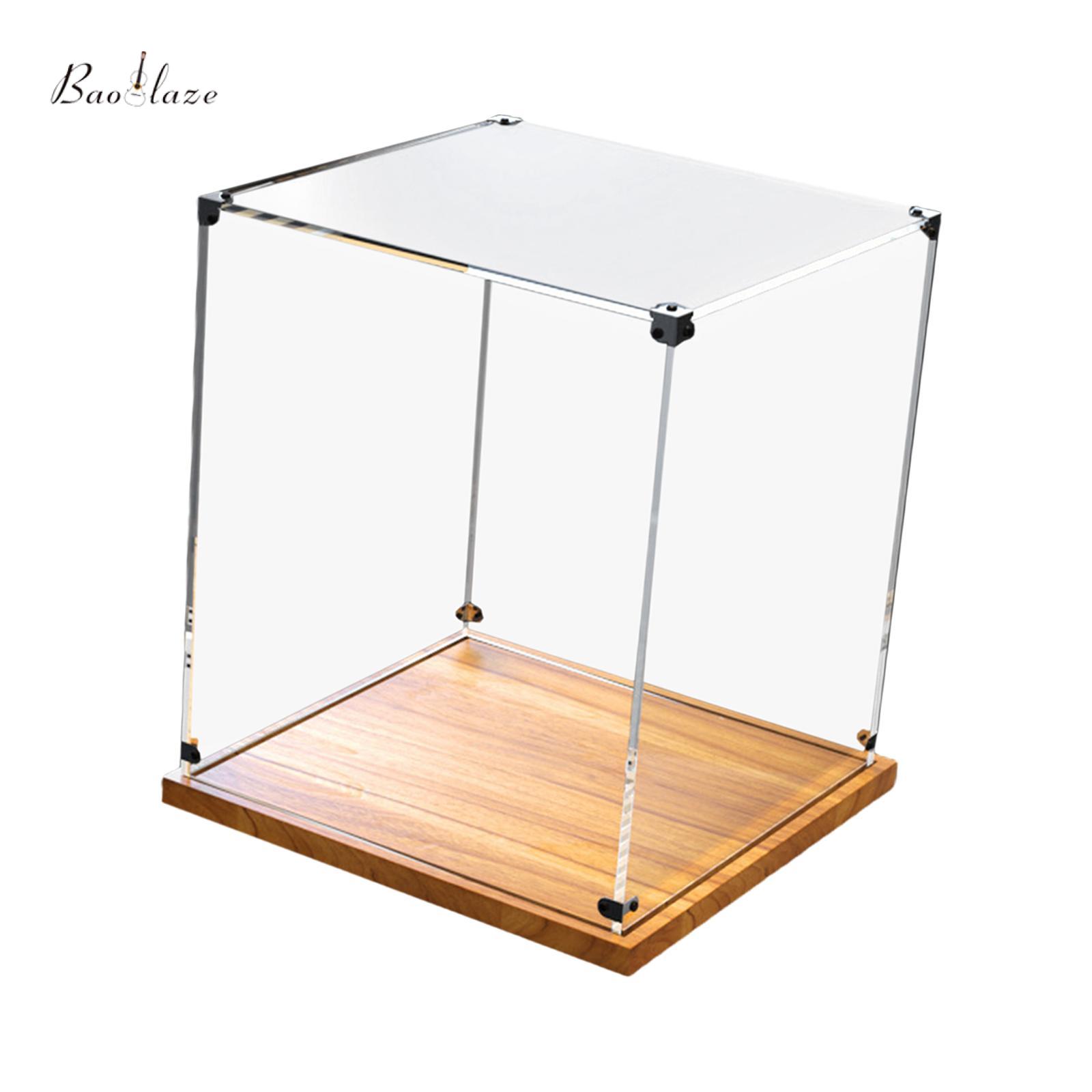 Baoblaze Transparent Display Case with Wooden Base Durable Storage Organizer Showcase for Doll Bookshelf Living Room Model Action Figures ราคา 24,201 บาท*ส่งฟรี
