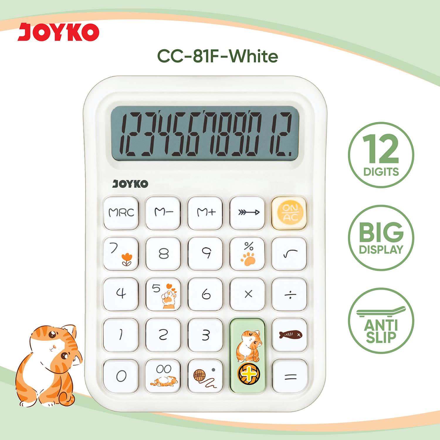JOYKO Calculator Kalkulator Aesthetic CC-81F 12 Digits
