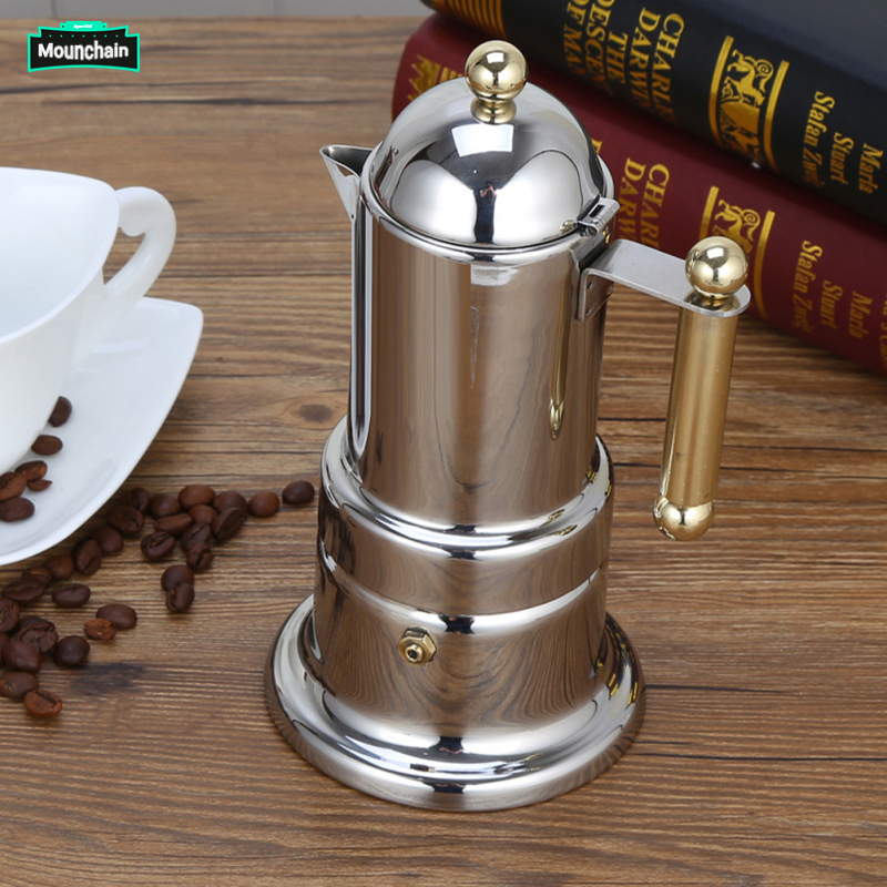 Stovetop Espresso Maker, 4 Cup 200ML 6.6oz Stainless Steel Moka Pot Espresso Maker Percolator, Italian Coffee Maker With Ergonomic Handle For Home Camping ราคา 883 บาท*ส่งฟรี