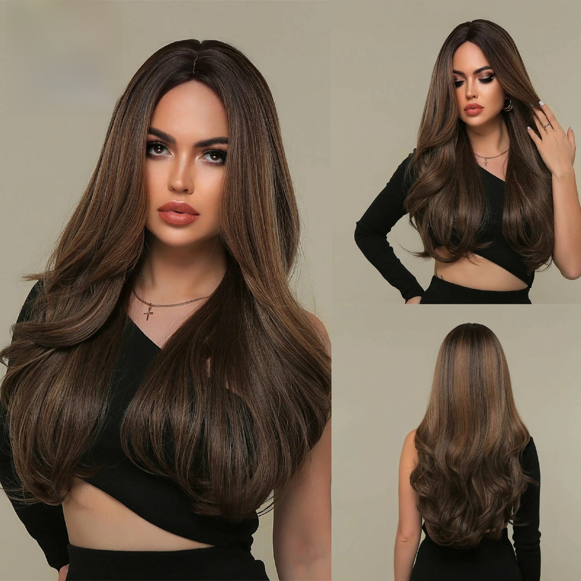 Long Full Head Wig for Women Natural Looking Hair Extension for Girls