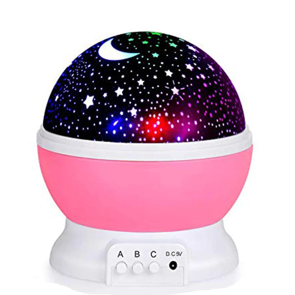 rotating LED Night Light Starry Sky Magic Star Moon Space Projector Lamp