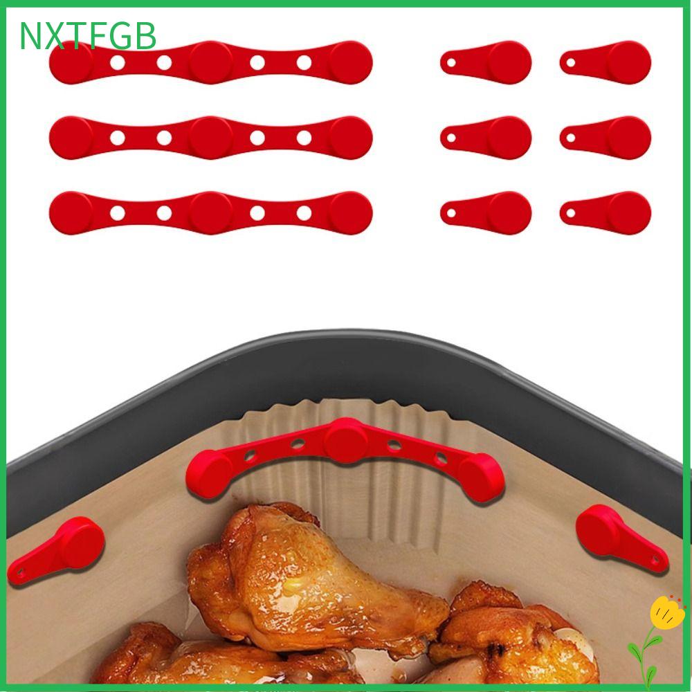 NXTFGB Có thể tái sử dụng Khóa silicone từ tính cho nồi chiên không khí Thiết bị cố định Thiết kế không trầy xước Giấy nướng cho máy chiên không khí Nhiệt độ cao Giá đỡ giấy từ tính Phụ kiện nồi chiên không khí