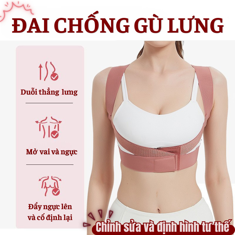 Đai Chống Gù Lưng SG.DECOR Điều Chỉnh Tư Thế Lưng Vai, Đeo Êm Ái, Hỗ Trợ Cột Sống Hiệu Quả