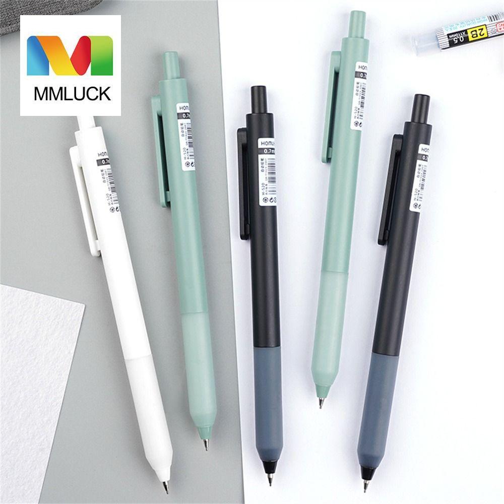 Bằng nhựa cho học sinh vẽ văn phòng phẩm đồ dùng học tập mmluck 0.5mm 0.7mm Bút chì tự động bút chì đẩy bút chì ngòi kim bút chì cơ khí