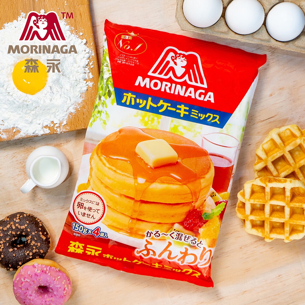 Bột làm bánh pancake Morinaga nội địa Nhật 150gr x 4 gói, date tháng 4 2024