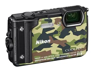 Nikon COOLPIX W300 Digital Camera (Camouflage) Warranty Free:16gb memory card + carry case
