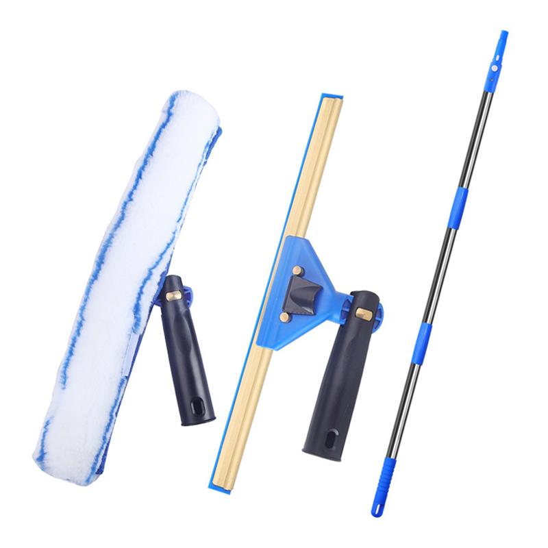 Portable Rainy Glass Window Cleaning Tool Wiper Extendable Handle