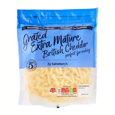 Sainsbury's British Extra Mature Grated Cheddar Cheese
