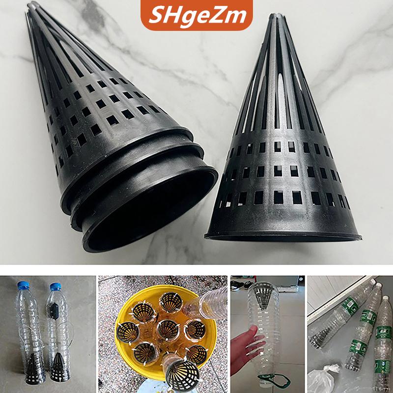 [COD] SHgeZm SPORTS 5 cái lưới câu đầu vào thon lưới câu cá vây lươn không vây nắp lồng câu cá bằng nhựa bền nắp phụ kiện câu cá màu đen
