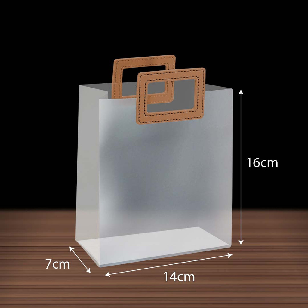 Store Age [10pcs] PP Tote Color Handle Transparent Bag | Transparent Bag Goodies Bag Doorgift Bag Kahwin Bag