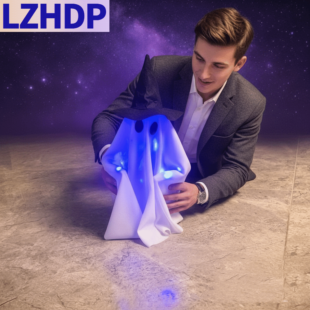 LZHDP ผ้าไม่ทอ ผีผ้า ฐานพลาสติก ใช้พลังงานจากแบตเตอรี่ ฟิกเกอร์แอนิเมชัน แสงที่น่าขนลุก ทำงานตามเสียง เครื่องประดับเรืองแสง คืนฮาโลวีน ราคา 342 บาท*ส่งฟรี