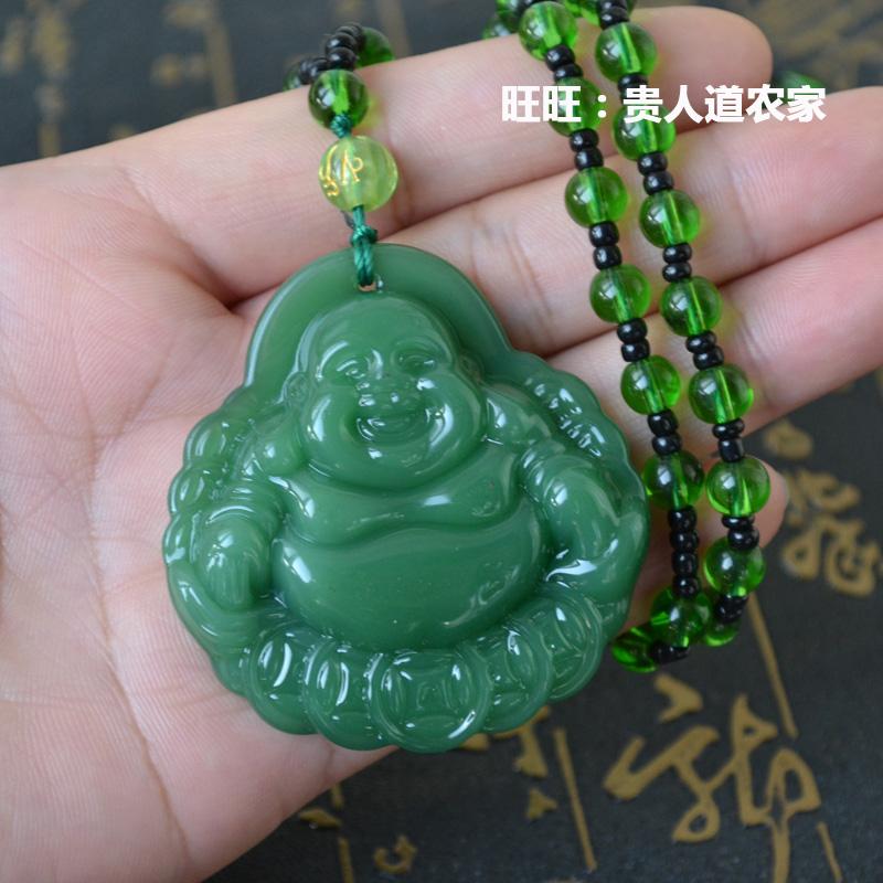 Berani Kalung Berantai Baru Musim Semi atau Musim Gugur Kalung Imitasi Batu Giok Guanyin Budha