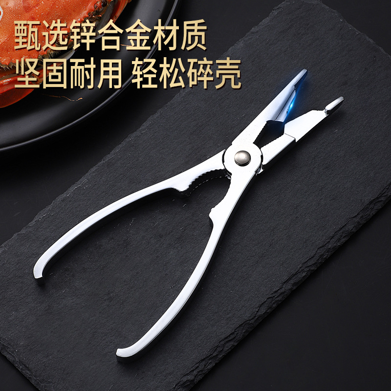 ZADA 304 Càng Cua Bằng Thép Không Gỉ Ăn Cua Lông Không Ngậm Miệng, Tám Miếng Cua, Bộ Dụng Cụ Ăn Cua, Nĩa Cua, Thìa Cua