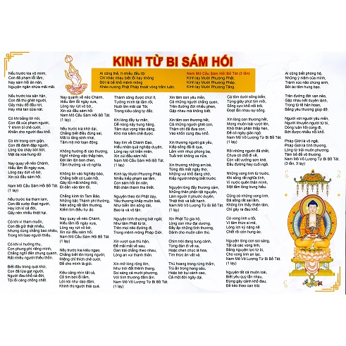 Tờ Kinh Sám Hối TỪ BI Phật Giáo Đọc Hàng Ngày Giúp Phát Triển Các Hạnh Lành