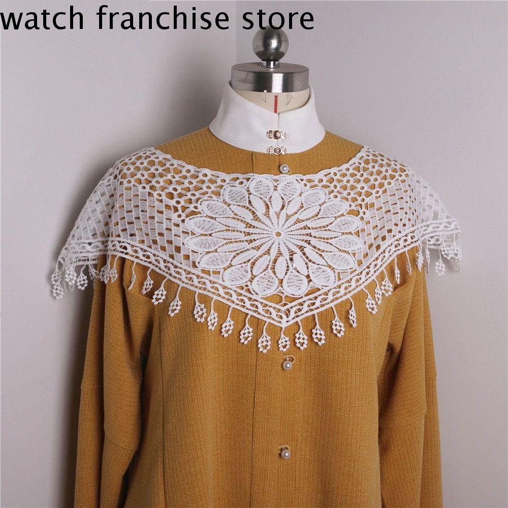 FRANCHISE Khoét lỗ Cổ áo giả ren Áo choàng nhỏ Khăn choàng nữ Cổ áo Viền Cổ Ren Giả Phụ kiện quần áo