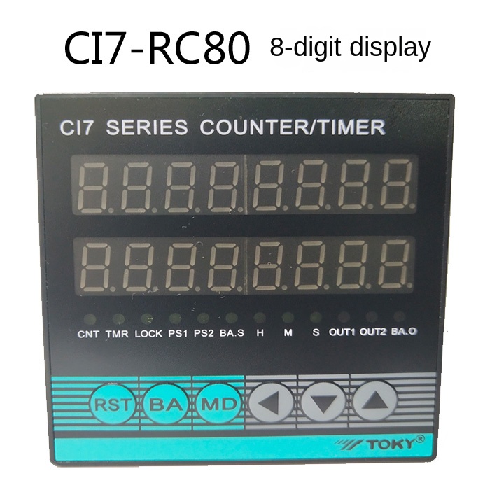 CI7-RC80 | Bộ Đếm Mét, Đếm Số, Đếm Lô TOKY - Tùy Chọn Khác CI7-RC60W/CI7-RC88 | Rail DIN | Độ Chính Xác Cao | Ứng Dụng Đa Năng