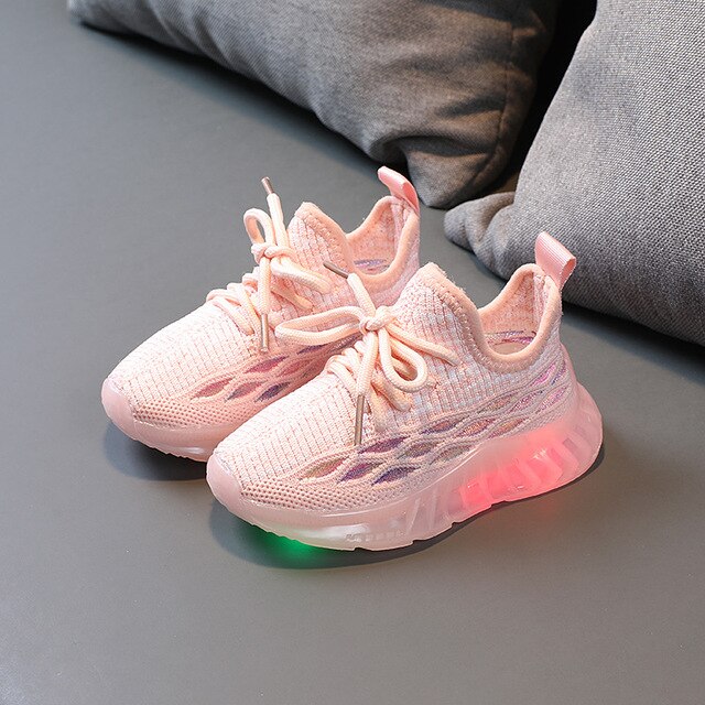 Kids Fashion Children's LED Shoes Boys Girls Lighted Sneakers Glowing  For Kid   Baby  with Luminous