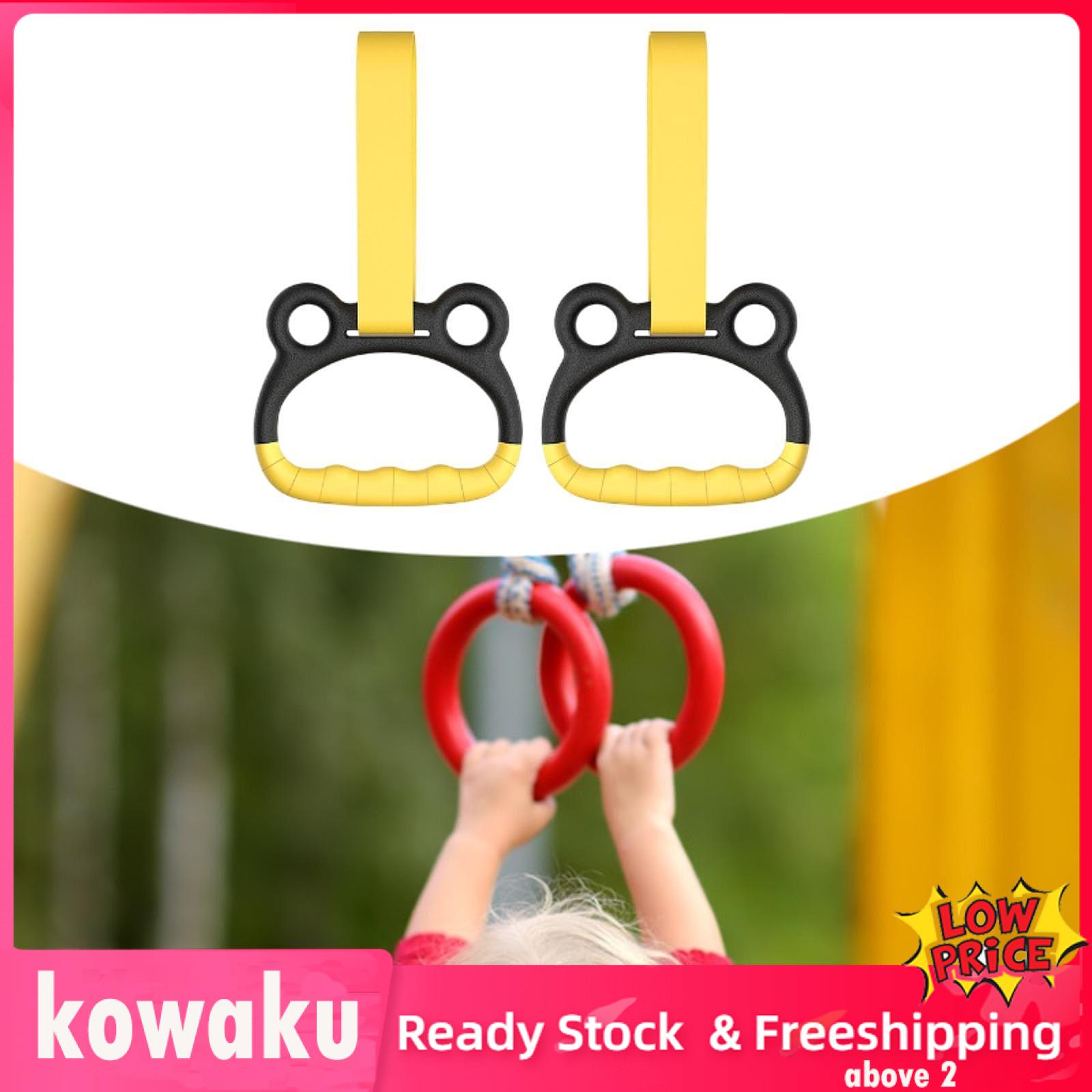 Kowaku Thể dục dụng cụ Nhẫn kéo lên tập thể dục Nhẫn chuyên nghiệp tay cầm không trơn hỗ trợ 330lbs đào tạo nhẫn cho tập luyện Thanh tập tin đính kèm