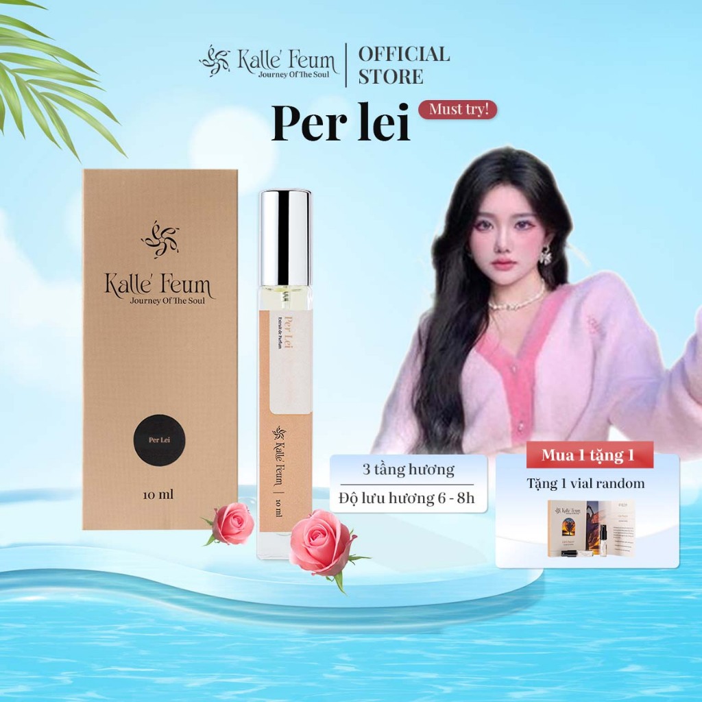 Nước hoa nữ per lei tinh tế, nữ tính dạng xịt 10ml | kalle' feum