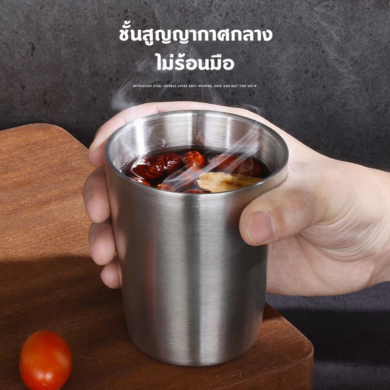 ถ้วยสแตนเลสสำหรับเด็ก 175ml ไม่ร้อนมือ แก้วเก็บความเย็น แก้วเก็บอุณหภูมิ ราคา 58 บาท*ส่งฟรี