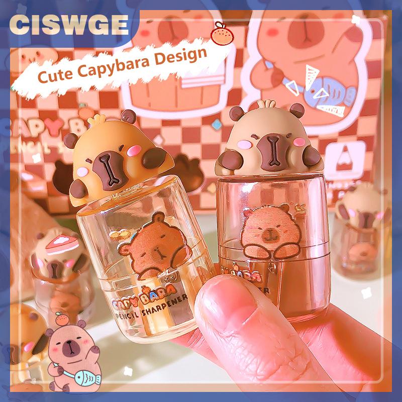 CISWGE 1pcs Kawaii xách tay capybara bút chì mài sáng tạo phim hoạt hình dễ thương bút chì mài văn phòng phẩm sinh viên Quà Tặng văn phòng phẩm