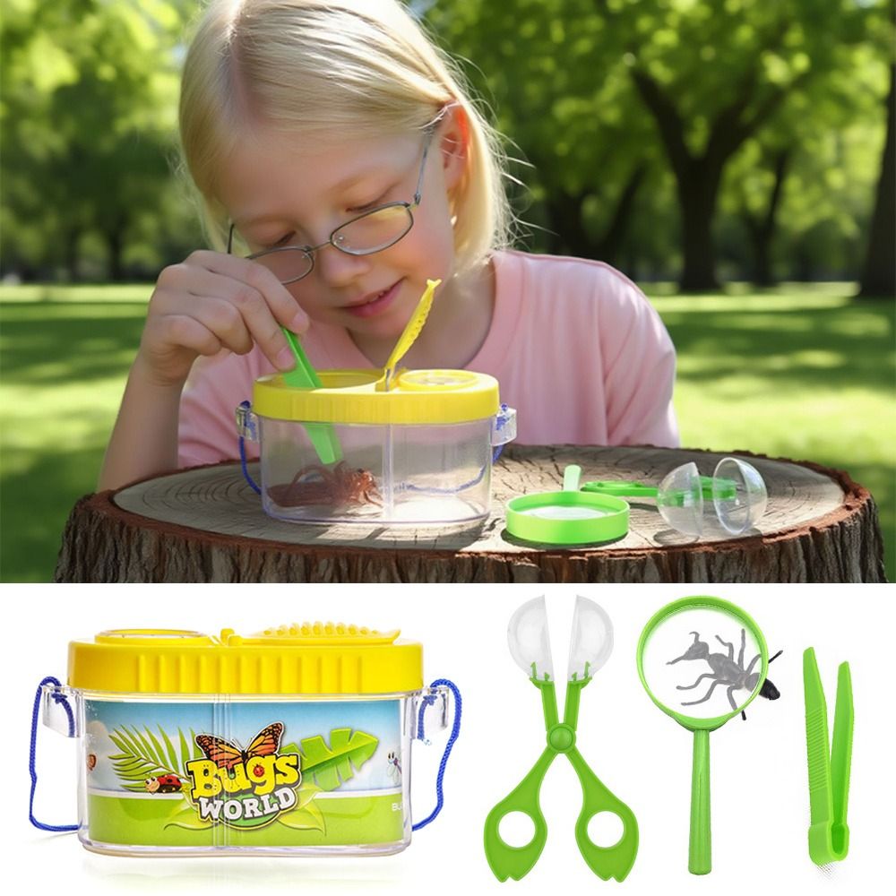 TU3Y 6PCS/Set Nhiều màu sắc Công cụ khám phá thiên nhiên ngoài trời Trình xem côn trùng Nhựa Hộp quan sát côn trùng  Bộ sưu tập côn trùng Đồ chơi thí nghiệm côn trùng Ngoài trời