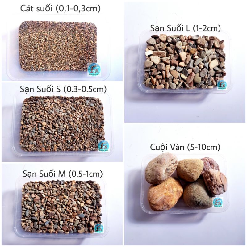 500g cát suối, sạn suối, cuội vân