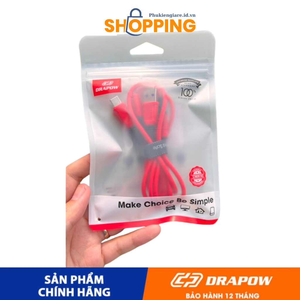 Dây cáp sạc 3 đầu c-l-m drapow cx04