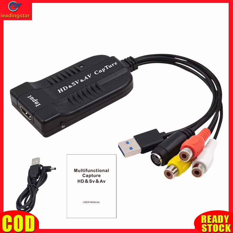 RCA/AV Capture Card Video High Definition Multimedia Ports To USB Adapter Multimedia Player USB Plug And Play - ยี่ห้อ LeadingStar ราคา 622 บาท*ส่งฟรี
