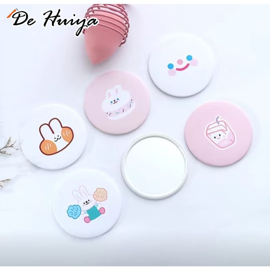 DEHUIYA กระจกแต่งหน้าขนาดเล็กลายการ์ตูนน่ารักกลม ราคา 31 บาท*ส่งฟรี