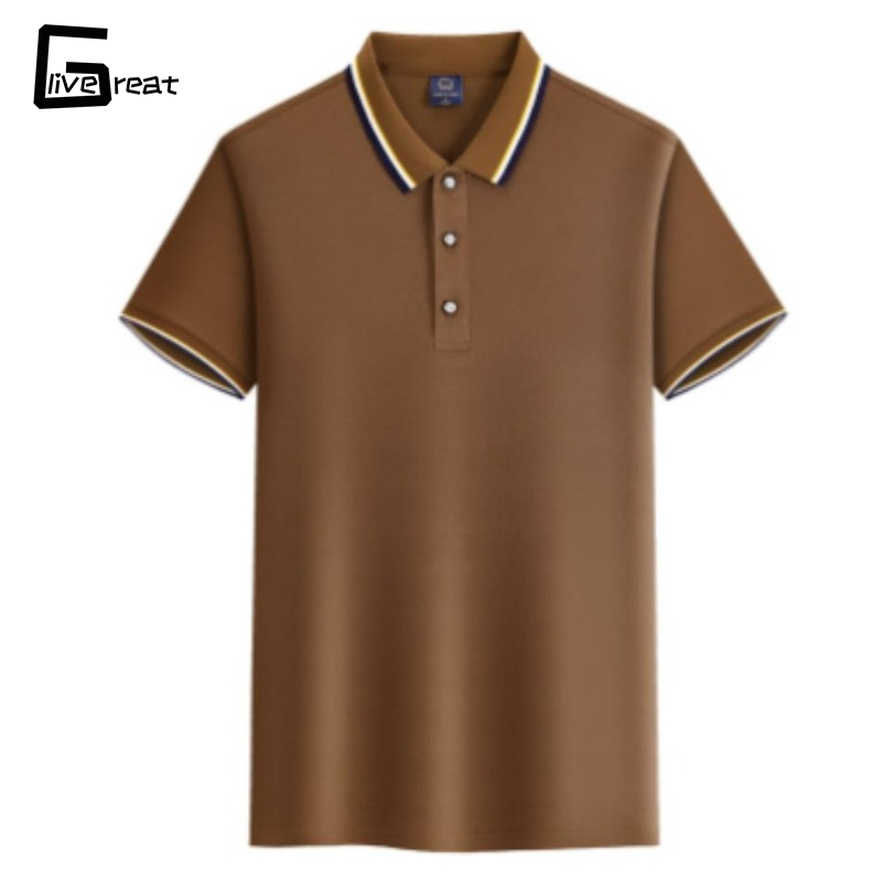 [M-4XL] 16 màu màu tương phản ve áo Áo polo tối giản