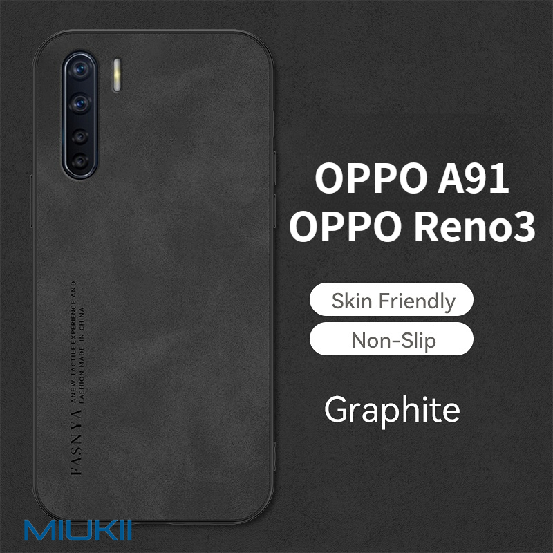 Ốp lưng OPPO A91 Reno3 Điện thoại mềm trường hợp xác thực máy ảnh bảo vệ vỏ da sang trọng vỏ vỏ cừu 