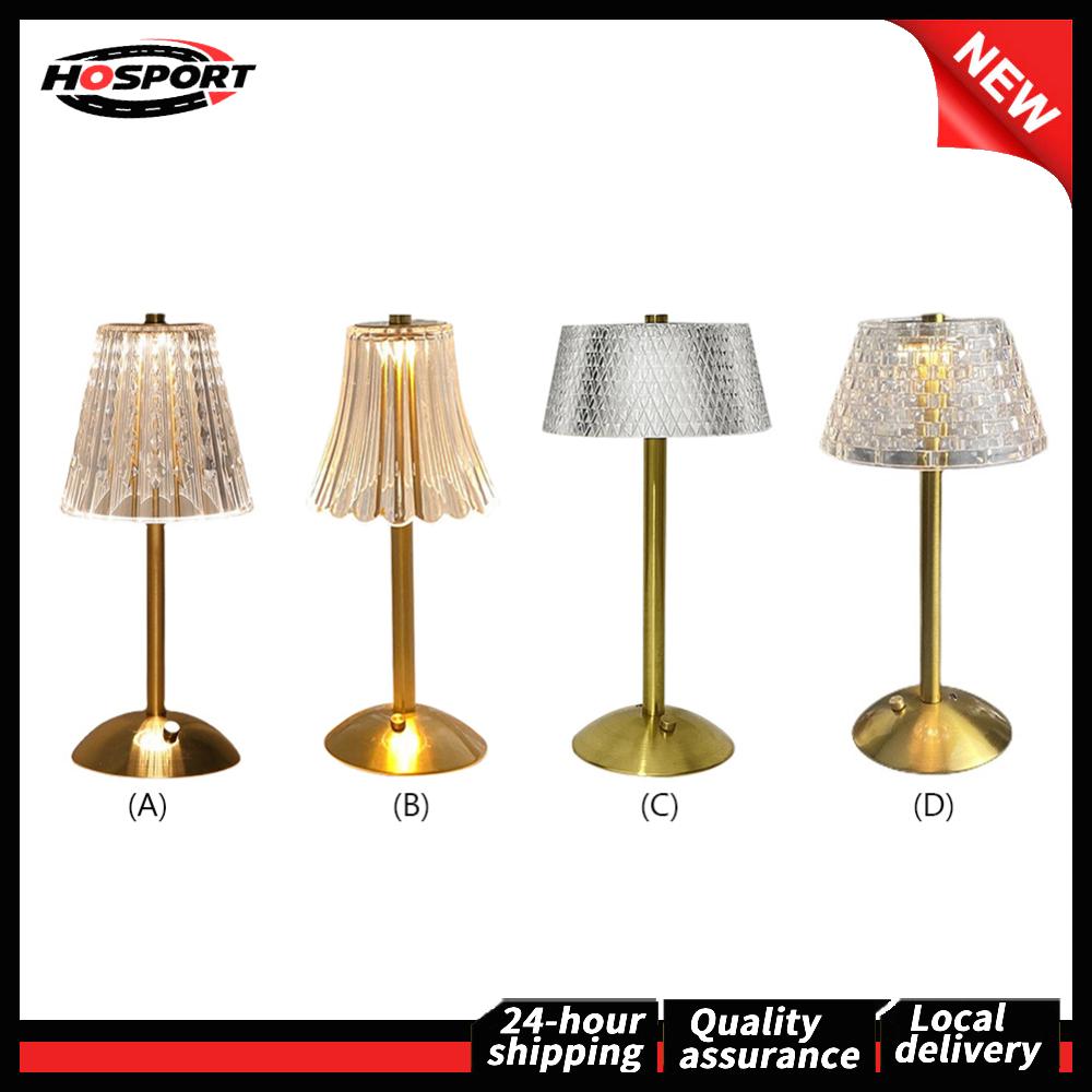 【HOSPORT】 โคมไฟตั้งโต๊ะคริสตัลดีไซน์หรู พร้อมไฟ LED 3 สี ปรับความสว่างได้ รีชาร์จได้ สำหรับตกแต่งห้องนอนและห้องนั่งเล่น ราคา 184 บาท*ส่งฟรี