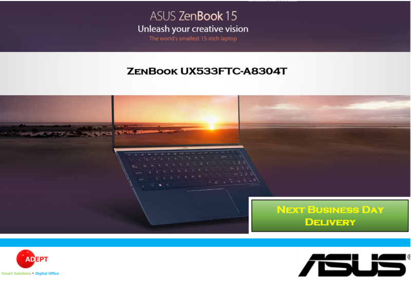 Asus ZenBook UX533FTC-A8304T 15 i7(10th Gen) 16GB 1TB