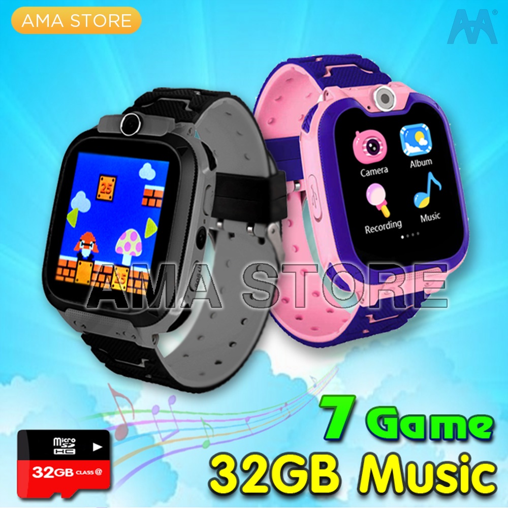 Đồng hồ Điện thoại có 7 GAME Giải trí, Hỗ trợ Thẻ nhớ 32G Music