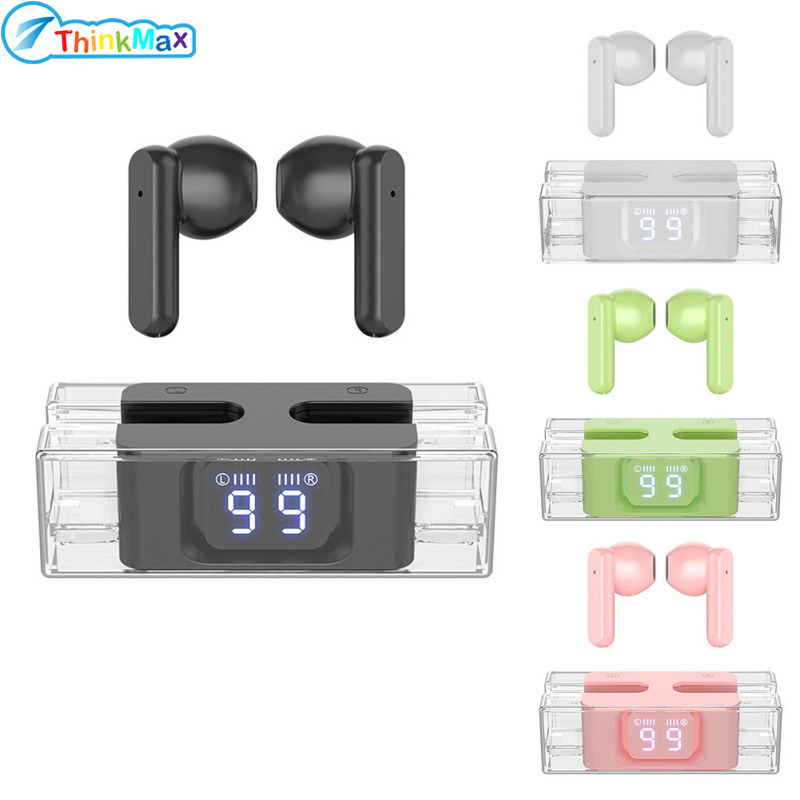 SP28 E90 Wireless Earbuds In-Ear Stereo Earphones With Charging Case LED Power Display Noise Canceling Ear Buds For Cell Phone Gaming Computer Laptop Sport ราคา 225 บาท*ส่งฟรี