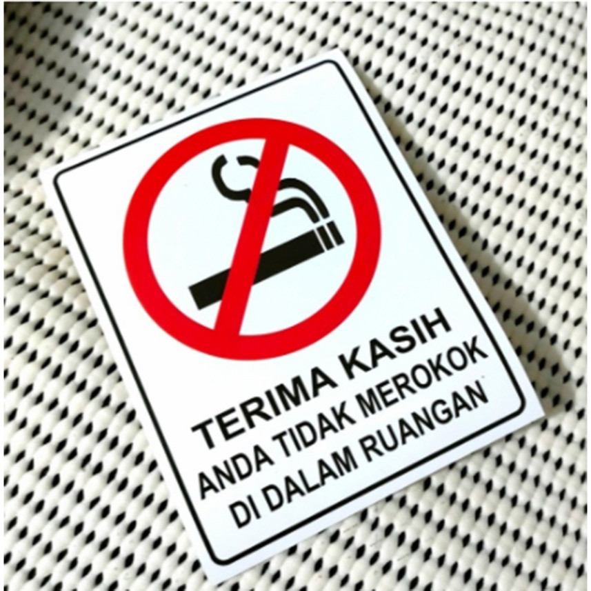 STIKER DILARANG MEROKOK / STICKER SIGN LABEL PERINGATAN RAMBU K3 Harga 11,500 rupiah*Gratis Ongkir