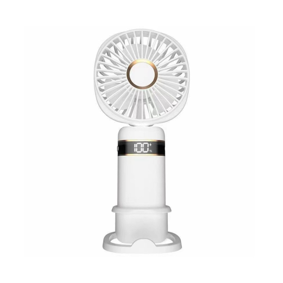 [HOT] Quạt mini cầm tay tích điện gấp gọn DELADEP 5 tốc độ gió xoay linh hoạt 90 độ có dây đeo pin l