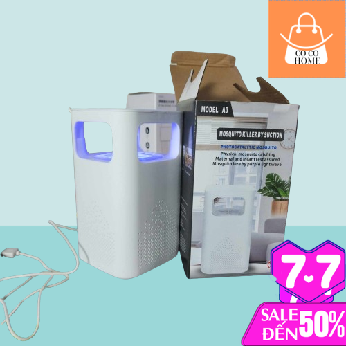 Máy Bắt Muỗi Thông Minh, Đèn Diệt Côn Trùng Tia UV Cao Cấp,  Với Quạt Hút Có Cổng USB Sử Dụng Cho Diệt Muỗi và Côn Trùng Gắn Vào Ổ Đèn hoặc Sạc USB