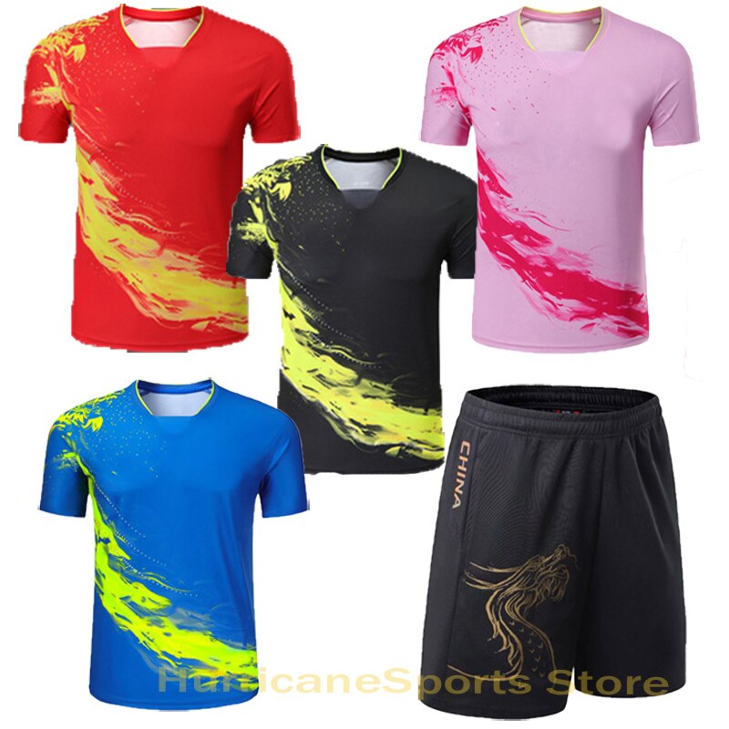 1 mới Trung Quốc đội bóng bàn T-Shirts quần short nam nữ trẻ em bóng bàn t Áo sơ mi bóng bàn Jerseys quần vợt thể thao áo sơ mi 2022