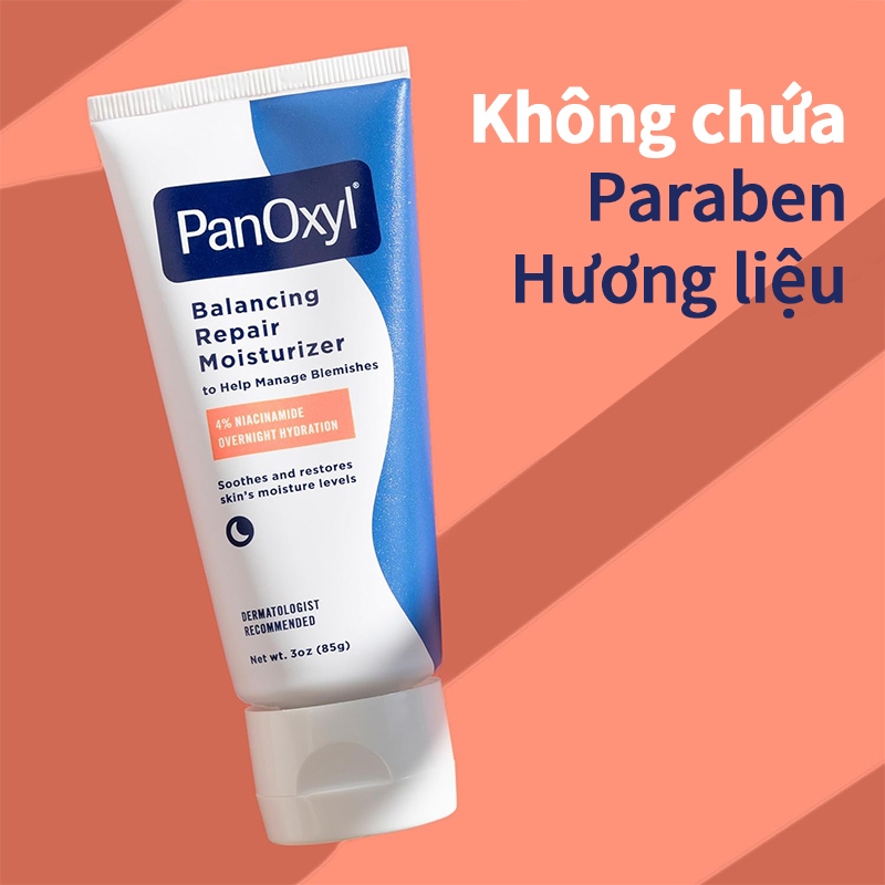 Kem dưỡng ẩm sửa chữa cân bằng PanOxyl PM với Niacinamide, Kem dưỡng ẩm mặt, Da mụn và Da khô 3oz 85g - Kem dưỡng ẩm hàng ngày tất cả trong một này hấp thụ dầu thừa, nuôi dưỡng làn da với chất chống oxy hóa và bảo vệ da khỏi tia UV mà không có thành phần