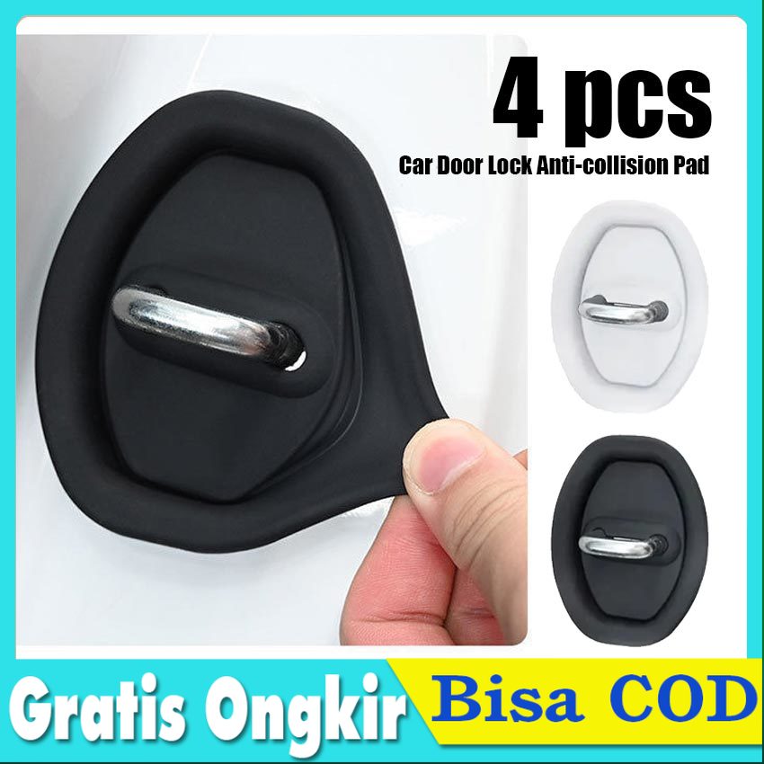 4Pcs Universal Car Door Lock Cover Pelindung Kunci Pintu Mobil Bahan Silikon Bantalan Kunci Pintu Mobil Protecting Cover Anti Rust Accessories Suitable For Toyota All Series Harga 15,000 rupiah*Gratis Ongkir