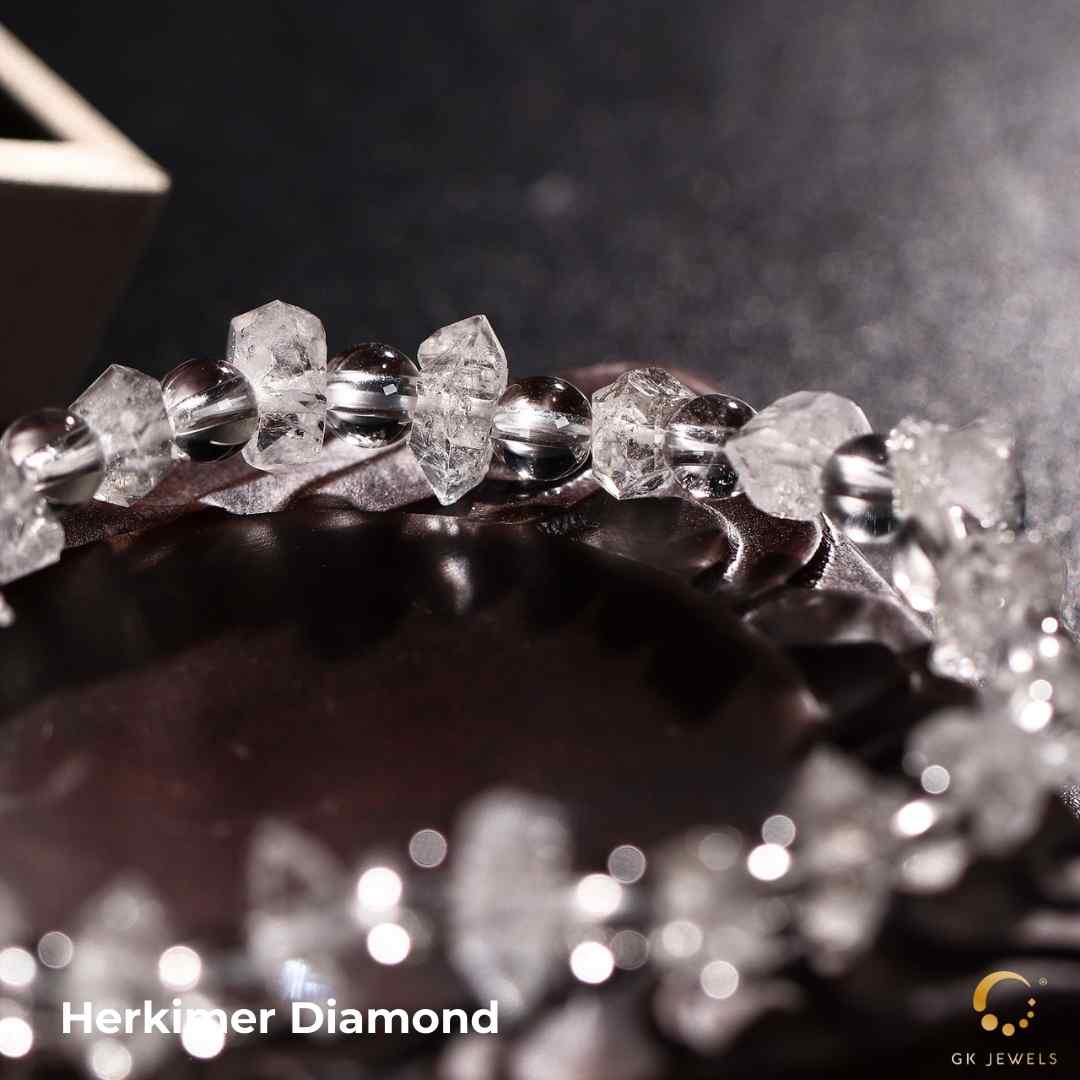 Herkimer Diamond Double Pointed Bracelet