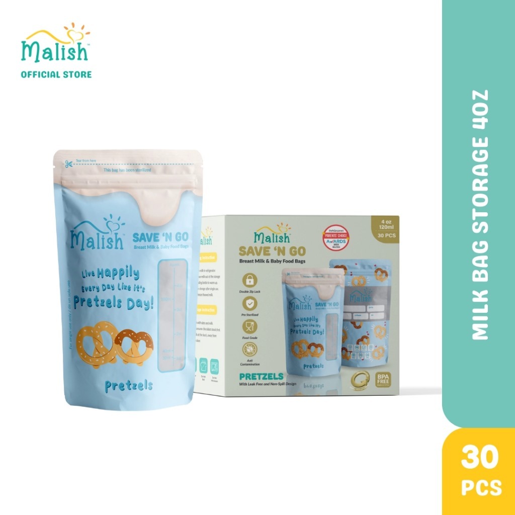 Malish Breast Milk Storage Bag 3.4oz/100ml 4oz And 6oz/180ml 8oz
