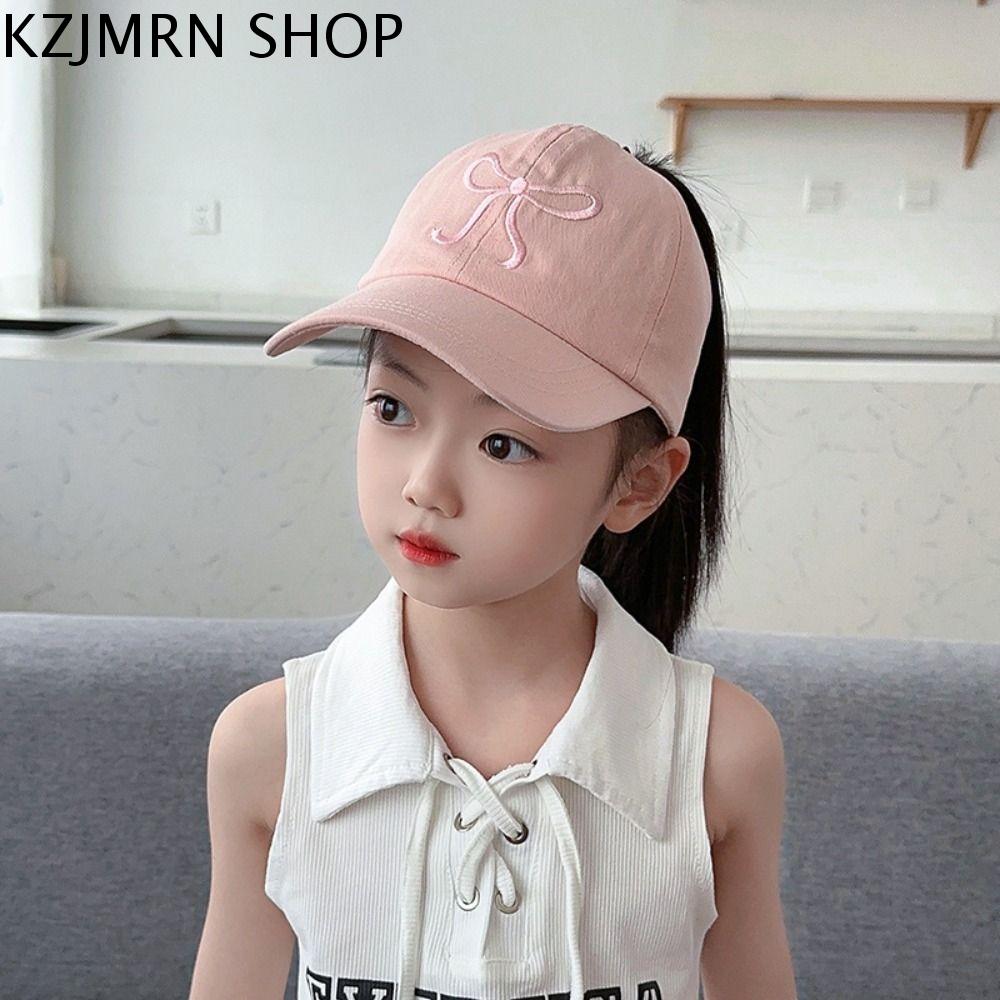 KZJMRN mũ chống nắng nón chống nắng uv nón tai bèo Nơ Mũ nửa đầu rỗng Mũ che nắng Phong cách Hàn Quốc Mũ chống nắng mùa hè cho trẻ em Mềm Mũ đi biển không có đỉnh Mũ lưỡi trai trẻ em Trẻ em