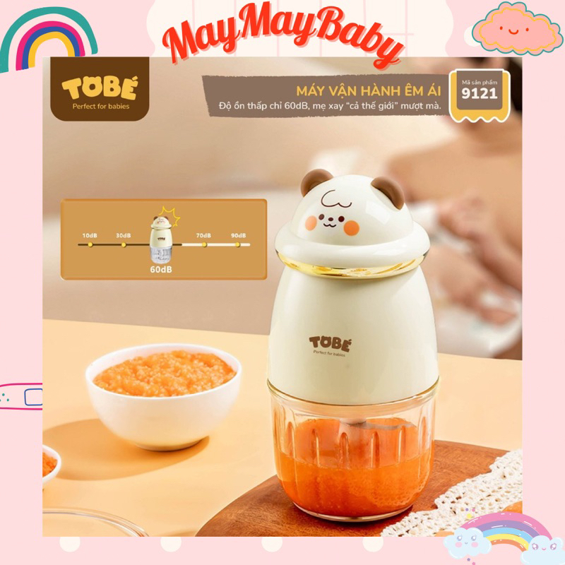 Máy Xay Đa Năng 0.3L-0.6L Beanie TOBE' cao cấp chế biến thức ăn dặm tiện lợi,nhanh chóng ,an toàn cho bé trai, bé gái